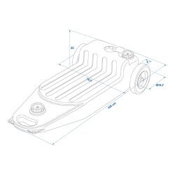 AS Wastemaster Abwassertank 38L – Aquaroll für Toilettenkassette Wohnwagen Ø19,7cm AS