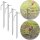 4 x Zeltheringe bzw Erdanker – 41 cm lange Heringe aus Stahl mit Haken – ideal für harte Böden, Vorzelte & Markisen Camping Zubehör