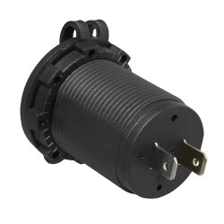 KFZ USB Doppelsteckdose Einbau 12V 24V Dual Ladegerät USB A 2x2100mA mit LED Staubschutzkappe 1 Stück