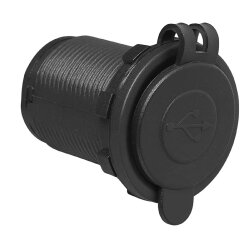 KFZ USB Doppelsteckdose Einbau 12V 24V Dual Ladegerät USB A 2x2100mA mit LED Staubschutzkappe 1 Stück