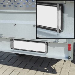 Nummernschild Halter Rahmenlos 4er Set Kennzeichenhalter Klemmhalterung B15 mm Universell Nummernschildhalter 107-180 mm