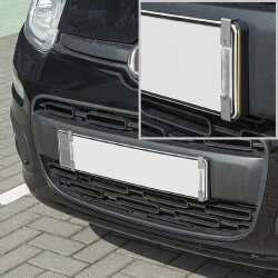 Nummernschild Halter Rahmenlos 4er Set Kennzeichenhalter Klemmhalterung B15 mm Universell Nummernschildhalter 107-180 mm