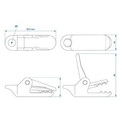 10x Zeltteppichclips Planen-Klammer Planenspanner Abdeckplane Vorzelt Clips Zelt