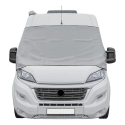 Frontscheibenabdeckung für Fiat Ducato X290 ab 2014 Peugeot Boxer II und Citroën Jumper II – Perfekte Scheibenabdeckung für Wohnmobile Abdeckung zum Schutz vor Frost und Sonne Farbe grau