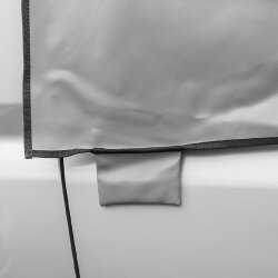 Frontscheibenabdeckung Wohnmobil kompatibel mit Fiat Ducato X250 Peugeot Boxer Citroën Jumper UV-Schutz Isolierung gegen Hitze und Kälte magnetische Befestigung Türmontage Weiß