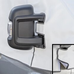 Frontscheibenabdeckung kompatibel mit Fiat Ducato X250 Peugeot Boxer Citroën Jumper UV-Schutz Isolierung gegen Hitze und Kälte magnetische Befestigung Türmontage Weiß