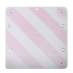 2x Warnschild Fahrradträger Warntafel Rot Weiß 50x50 cm 4x Reflektor mit E Prüfzeichen Ecken mit 4x Metallösen Fahrradträger Wohnmobil Anhänger LKW Deutschland