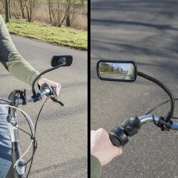 2 x Fahrradspiegel Flexarm E-Bike Rückspiegel Spiegel Fahrrad rechts links Ø27mm