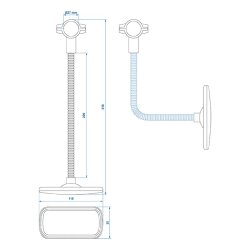 2x Fahrrad Rückspiegel konvex mit Flexarm 22 cm für Lenker 27 mm rechts & links mit Lackschutz