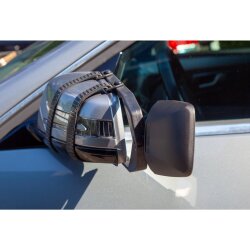 Spanngummi 2er Set für Wohnwagenspiegel zuschneidbar 34x2cm schwarz geeignet für Außenspiegel Caravan und Fahrschulspiegel universell nutzbar 3–4 mm stark Ersatzgummi für Spiegelverlängerungen