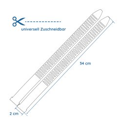 Spanngummi 2er Set für Wohnwagenspiegel zuschneidbar 34x2cm schwarz geeignet für Außenspiegel Caravan und Fahrschulspiegel universell nutzbar 3–4 mm stark Ersatzgummi für Spiegelverlängerungen