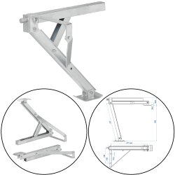 Kurbelstütze 600kg 477x195x460  rechts vorne oder...