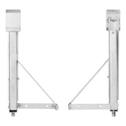 2x Stützen Höhenverstellbar L & R 600kg je Stück Wohnwagen Stützen 477x195 Höhe 460mm auch für Anhänger geeignet Top Gadgets mit Trapezgewinde Nivellierstütze