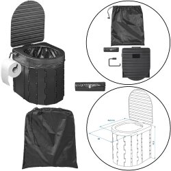 Campingtoilette faltbar 34,5x29x31,5cm Mobil Toilette ABS...