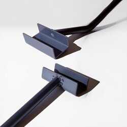 2 x Flachplanenbügel Metall 100–155 cm verstellbar für Anhänger Plane, beschichtet, 2,5 mm, Ø 22 mm, Planenbügel mit Klemmmontage für PKW-Anhänger Zubehör