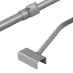 2 x Flachplanenbügel Metall 100–155 cm verstellbar für Anhänger Plane, beschichtet, 2,5 mm, Ø 22 mm, Planenbügel mit Klemmmontage für PKW-Anhänger Zubehör