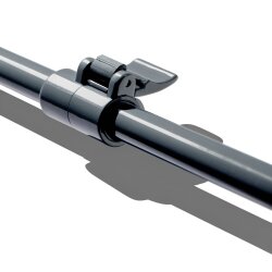 2 x Flachplanenbügel Metall 100–155 cm verstellbar für Anhänger Plane, beschichtet, 2,5 mm, Ø 22 mm, Planenbügel mit Klemmmontage für PKW-Anhänger Zubehör