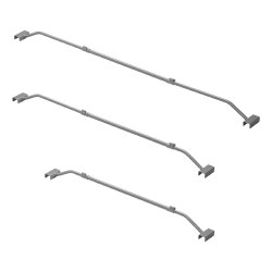 4x Metall Planenbügel 22 mm 2,5 mm grau 900 g 100–155 cm stufenlos verstellbar für Anhängerplane mit Klemmhalter werkzeuglose Montage Flachplanenbügel Klemmmontage bis 3,6 cm Kante
