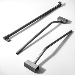 2x Flachplanenbügel für Anhänger – verstellbare Planenbügel für Flachplane 152–220 cm – Metall Bügel 2,5 mm – Anhänger Planenbügel – Stützstange für Anhängerplane