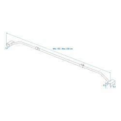 Flachplanenbügel 4er Set verstellbar 152–220cm Metall Planenhalter 2,5mm für Anhänger Flachplane Regenablauf stabil