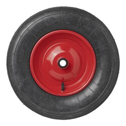 Ersatzrad 4.80 4.00-8 Luftreifen Ø400mm Nadellager Metallfelge Universalrad für Schubkarre Bollerwagen Achse 20mm