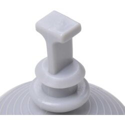 4x Saugnäpfe grau aus PVC mit starker Haftkraft als Saugnapfhaken für Thermomatte Frontscheibenabdeckung im Wohnmobil Auto & Camping Ø 4,4 cm