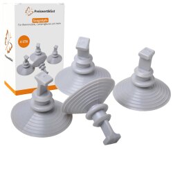 Saugnäpfe 4er Set grau aus PVC mit starker Haftkraft...