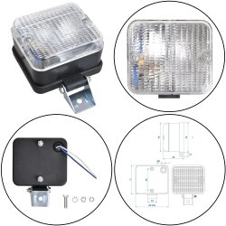 Rückfahrleuchte mit Halter E9 Gr L Quad...