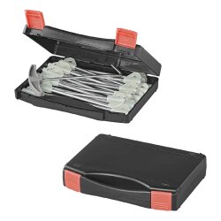 20x Felsbodenhering Heringe 20cm Haken LEUCHTET Heringzieher Erdnägel Heringset