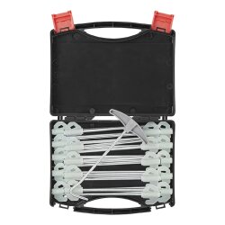 20x Felsbodenhering Heringe 20cm Haken LEUCHTET Heringzieher Erdnägel Heringset