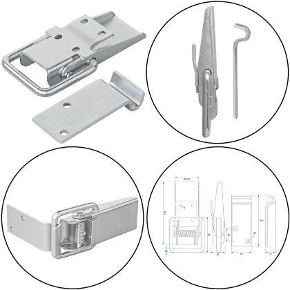 Spannverschluss Stahl Exzenterverschluss Hebelverschluss 140x7mm Anhänger 2025