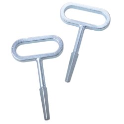 Vierkantschlüssel 2er Set 7 bis 10 mm aus Stahl 12,8 cm lang robust ergonomisch für Anhängerklappen Torverschlüsse Reparaturen universeller 4 Kant Steckschlüssel für Werkstatt Haushalt Fahrzeug