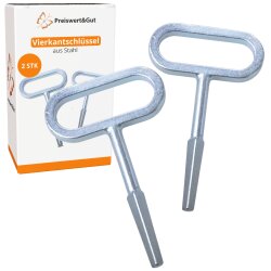 Vierkantschlüssel Set 7–10 mm Stahl...