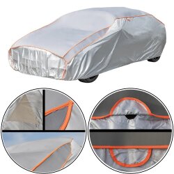 Autoabdeckung Hagelschutz 540x175x120 cm Neopren 5 mm Lackschutz UV beständig Winter Schutzplane mit Gummiband Schnellverschluss Hagelschutzgarage Kategorie II