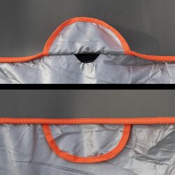 Autoabdeckung Hagelschutz 540x175x120 cm Neopren 5 mm Lackschutz UV beständig Winter Schutzplane mit Gummiband Schnellverschluss Hagelschutzgarage Kategorie II