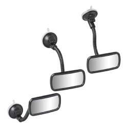 Zusatzspiegel Auto universal konvexer Innenspiegel mit Flexarm 12 cm Saugnapf Ø5,5 cm Rückspiegel Erweiterung für Fahrschule Babybeobachtung 11x5 cm 1 Stück