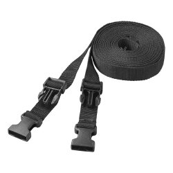 Spannbänder 2 Stück 3m Verlängerung schwarz Gepäckgurt Koffergurt Bandverlängerung für Abdeckplane Wohnwagen robust verstellbar mit Clipper Verschluss 3,5cm breit