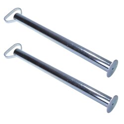 Anhänger Stützen 700 mm für PKW Anhänger aus verzinktem Stahlblech Ø 48 mm Abstellstützen 2er Set mit 150 kg Traglast pro Stütze zur sicheren Abstützung