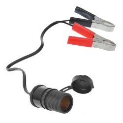 AS Zigarettenanzünder Steckdose 16A mit Batterieklemmen 12-24V Buchse Adapter AS