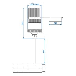 AS Zigarettenanzünder Steckdose 16A mit Batterieklemmen 12-24V Buchse Adapter AS