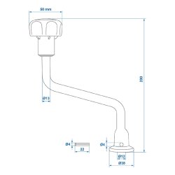 Hebel für Stützrad 48 mm aus Stahl mit...