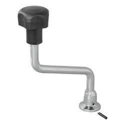 Hebel für Stützrad 48 mm aus Stahl mit Unterplatte 200 mm Kurbel für Bugrad und Deichselrad leichte Montage robustes Ersatzteil für Anhänger stabile Ausführung 370 Gramm