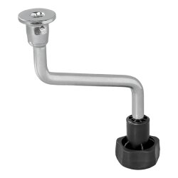 Hebel für Stützrad 48 mm aus Stahl mit Unterplatte 200 mm Kurbel für Bugrad und Deichselrad leichte Montage robustes Ersatzteil für Anhänger stabile Ausführung 370 Gramm