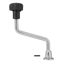 Hebel für Stützrad 48 mm aus Stahl mit Unterplatte 200 mm Kurbel für Bugrad und Deichselrad leichte Montage robustes Ersatzteil für Anhänger stabile Ausführung 370 Gramm