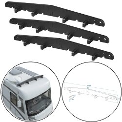 Abstandshalter für Dachschutzplane 3er-Set Dachaufsteller aus EPP-Schaum – ideal für Giebelprofil Wohnwagen. Wetterfest, mit Führungsschienen – 210 x 24,5 x 25,5 cm