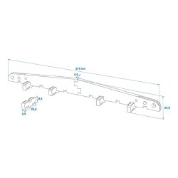 Abstandshalter für Dachschutzplane 3er-Set Dachaufsteller aus EPP-Schaum – ideal für Giebelprofil Wohnwagen. Wetterfest, mit Führungsschienen – 210 x 24,5 x 25,5 cm