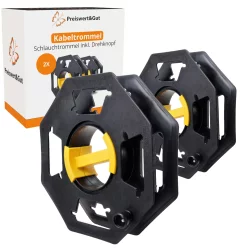2x Kabeltrommel leer bis 25 Meter Set Kabelaufroller mit...