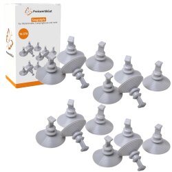 16× Saugnäpfe PVC grau Ø4,4cm 2,9cm...