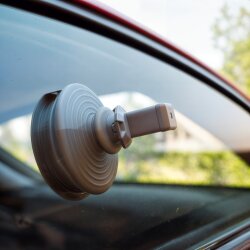 16× Saugnäpfe PVC grau Ø4,4cm 2,9cm für Thermomatte Wohnmobil Fenster Frontscheibenabdeckung Glas Spiegel Fliesen mit Rutschverhinderer Innen