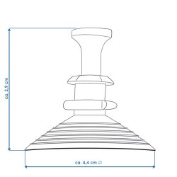 Saugnapf Set 16 Stück Ø 4,4 cm für Thermomatten Frontscheibenabdeckungen geeignet für Wohnmobile Fiat Ducato Peugeot Boxer Citroën PVC grau Rutschverhinderer für Glas Spiegel Fliesen Camping